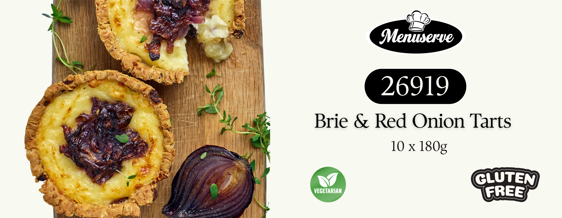 Brie and red onion tarts